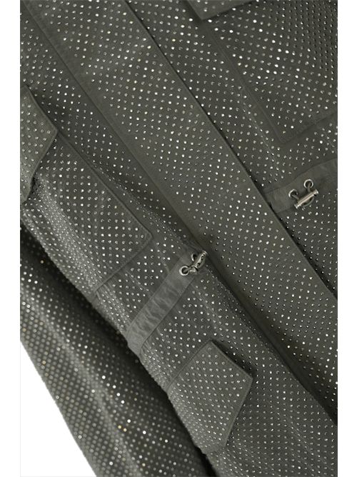 Parka tecnico Pescatore con mini borchie effetto strass Grigio PINKO | 104598 A2BWI53